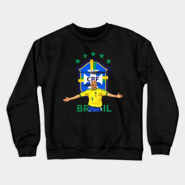 Ronaldo Luís Nazário de Lima Crewneck Sweatshirt by jeannete